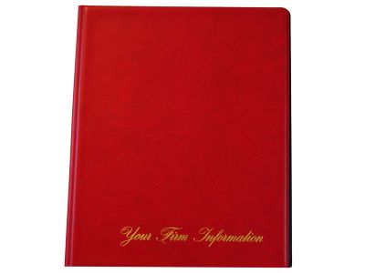 Executive Note Pad Holder - Red with Imprint